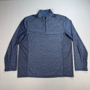 Tommy Bahama Island Zone Palm Coast 1/4 Zip Men's L Blue Gray Perforated ST22559